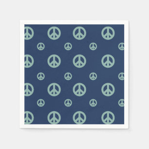 Servilleta De Papel Dos chicos retro geniales signo de paz cumpleaños