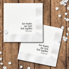 Servilleta De Papel Dos Corazones Un Amor Juntos Vegado Por Un Boda De