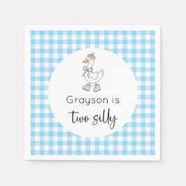 Servilleta De Papel Dos cumpleaños azul turbio