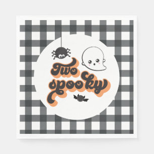 Servilleta De Papel Dos Cumpleaños de Halloween espeluznantes segundo