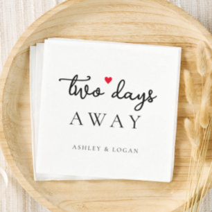 Servilleta De Papel Dos días antes de la cena de ensayo Boda
