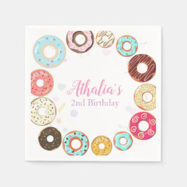 Servilleta De Papel Dos dulces burritos donuts papel de segundo cumple