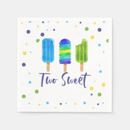 Servilleta De Papel Dos dulces cumpleaños 2º azul verde