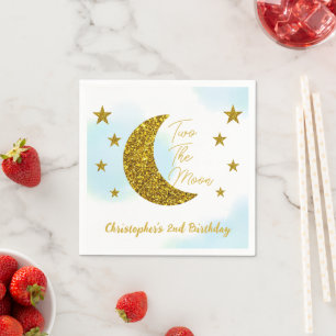 Servilleta De Papel Dos El Segundo Cumpleaños De La Luna