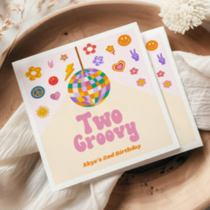 Servilleta De Papel Dos Fiestas de cumpleaños de Groovy Disco Ball