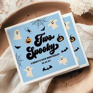 Servilleta De Papel Dos Fiestas de Cumpleaños de Halloween Azules y Es