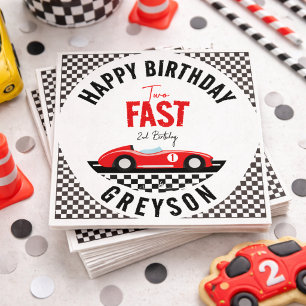 Servilleta De Papel Dos Fiestas del segundo cumpleaños de Fast Race Ca