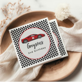 Servilleta De Papel Dos Fiestas del segundo cumpleaños de Fast Race Ca