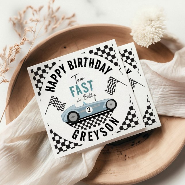 Servilleta De Papel Dos Fiestas del segundo cumpleaños de Fast Race Ca (Subido por el creador)