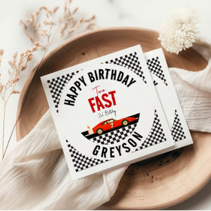 Servilleta De Papel Dos Fiestas del segundo cumpleaños de Fast Race Ca