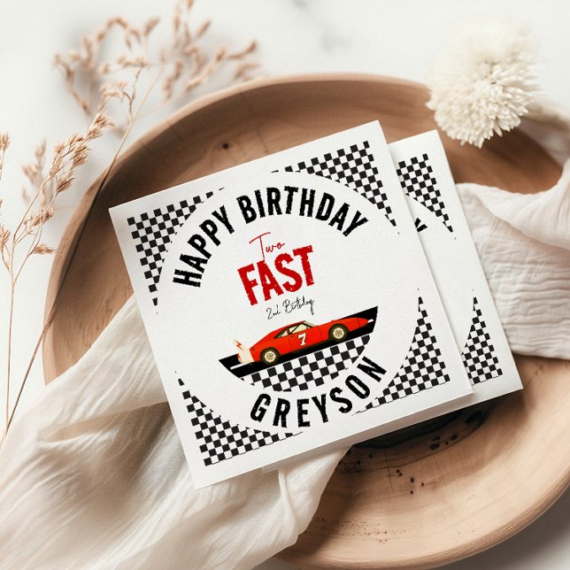 Servilleta De Papel Dos Fiestas del segundo cumpleaños de Fast Race Ca (Subido por el creador)