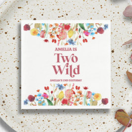 Servilleta De Papel Dos Fiestas silvestres de Flor Silvestre Segundo C