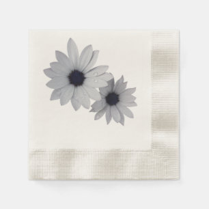Servilleta De Papel dos flores blancas