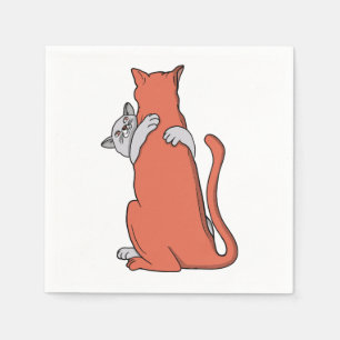 Servilleta De Papel Dos Gatos Abren la Amistad