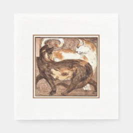 Servilleta De Papel Dos gatos (por Franz Marc)