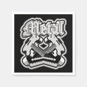 Servilleta De Papel Dos guitarras cruzadas