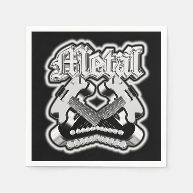 Servilleta De Papel Dos guitarras cruzadas (Anverso)