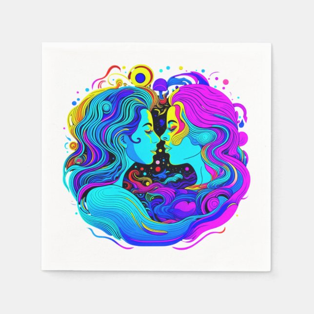 Servilleta De Papel Dos mujeres (Anverso)