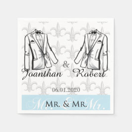 Servilleta De Papel Dos Napkin Boda Gay Tuxedo Groom