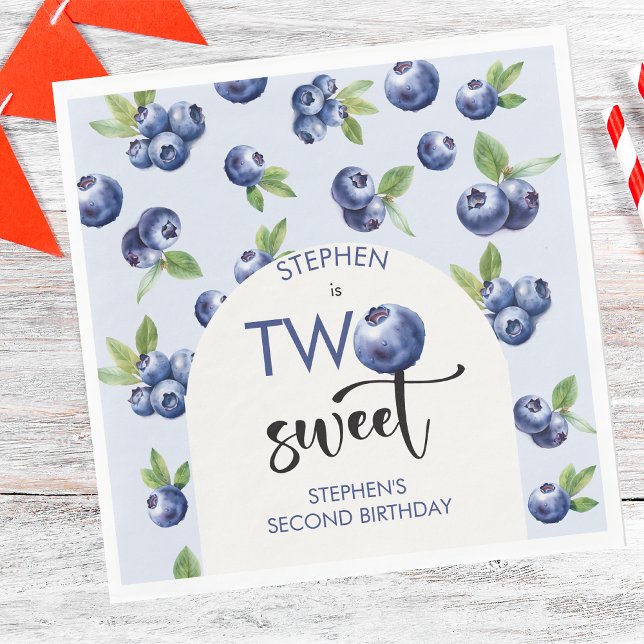 Servilleta De Papel Dos niños dulces con arándanos (Subido por el creador)