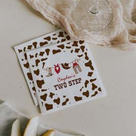 Servilleta De Papel Dos pasos Rodeo Oeste Cowboy Segundo cumpleaños