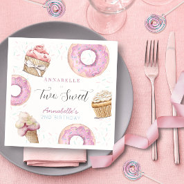 Servilleta De Papel Dos pasteles dulces y Chicas de Donuts segundo cum