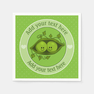 Servilleta De Papel Dos Peas Personalizadas En Un Pod