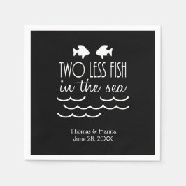 Servilleta De Papel Dos peces menos en el Boda del mar