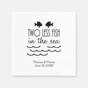 Servilleta De Papel Dos peces menos en el Boda del mar