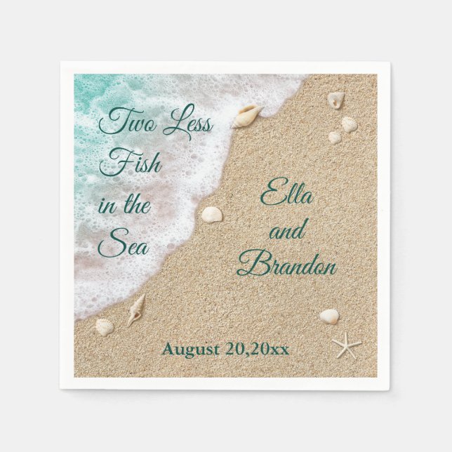 Servilleta De Papel Dos peces menos en el mar (Anverso)