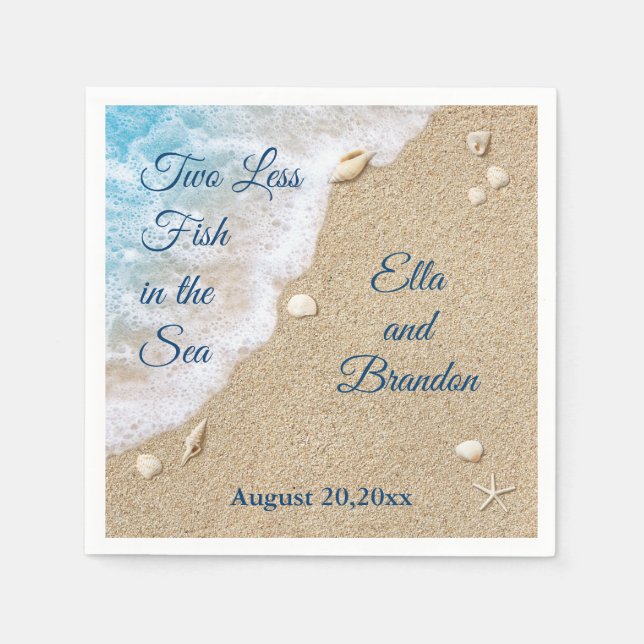 Servilleta De Papel Dos peces menos en el mar (Anverso)