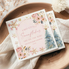 Servilleta De Papel Dos pequeños copos de nieve en Baby Shower