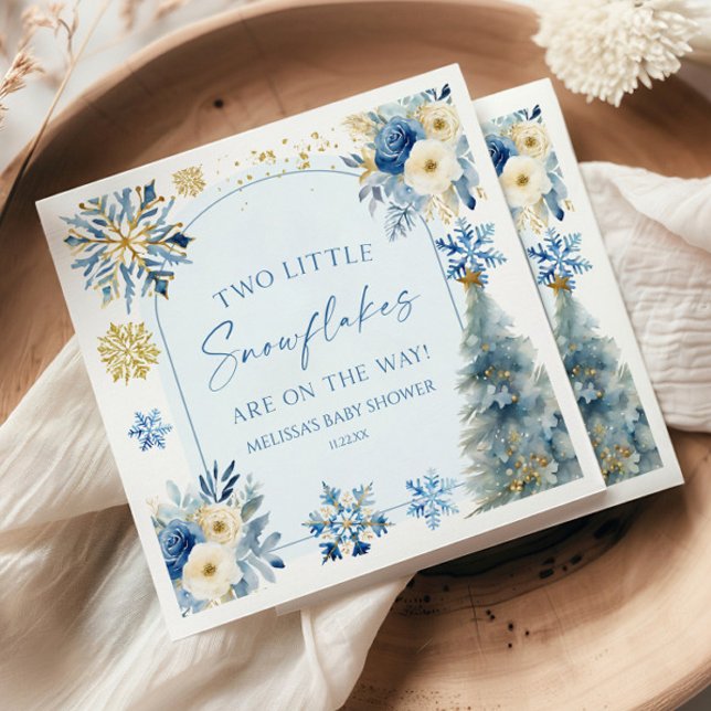 Servilleta De Papel Dos pequeños copos de nieve en Baby Shower (Subido por el creador)
