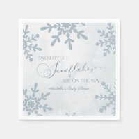 Dos pequeños copos de nieve en Baby Shower