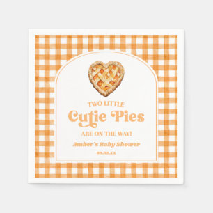 Servilleta De Papel Dos Pequeños Pastelitos Retro Gemelos Baby Shower