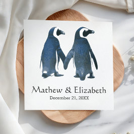 Servilleta De Papel Dos Pingüinos Adorables | Boda Romántica