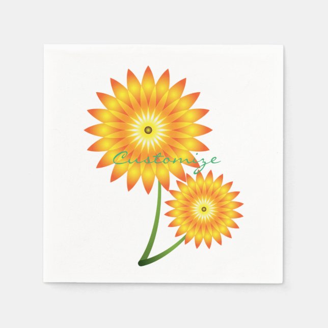 Servilleta De Papel Dos plantas de girasol Thunder_Cove (Anverso)