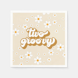 Servilleta De Papel Dos servilletas para cumpleaños número dos Groovy 