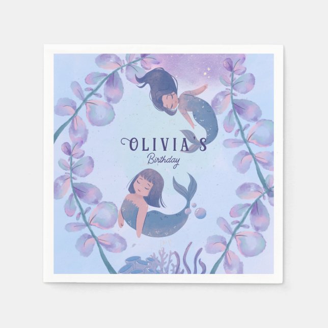 Servilleta De Papel Dos sirenas bailarinas (Anverso)