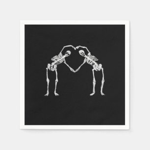 Servilleta De Papel Dos Skeleton Hearts Hands Classic