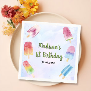 Servilleta De Papel Dos toallas de cumpleaños de verano de Guay Popsic