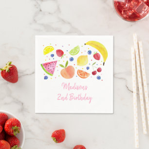 Servilleta De Papel Dos tti Frutti Segundo Cumpleaños