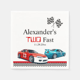 Servilleta De Papel Dos vagones de carreras rojas rápidas