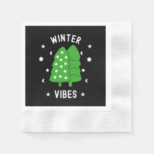 Servilleta De Papel Dos vibraciones de invierno de árboles