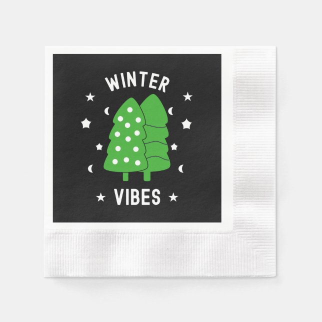 Servilleta De Papel Dos vibraciones de invierno de árboles (Anverso)
