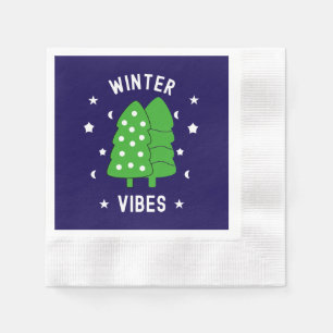 Servilleta De Papel Dos vibraciones de invierno de árboles