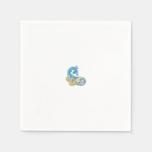 Servilleta De Papel Dot, Sherpa Blue, Golden Sand Design