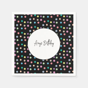 Servilleta De Papel Dots de acuarela Mano Pintado Día de Cumpleaños Co