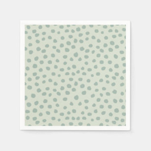 Servilleta De Papel Dots Sage Green