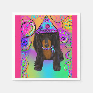 SERVILLETA DE PAPEL DOXIE NEGRO CON TAN Y PELO LARGO